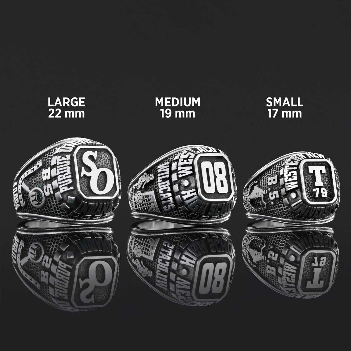 Western New Mexico University Class Ring, Custom Desing University Ring, Personalized University Ring