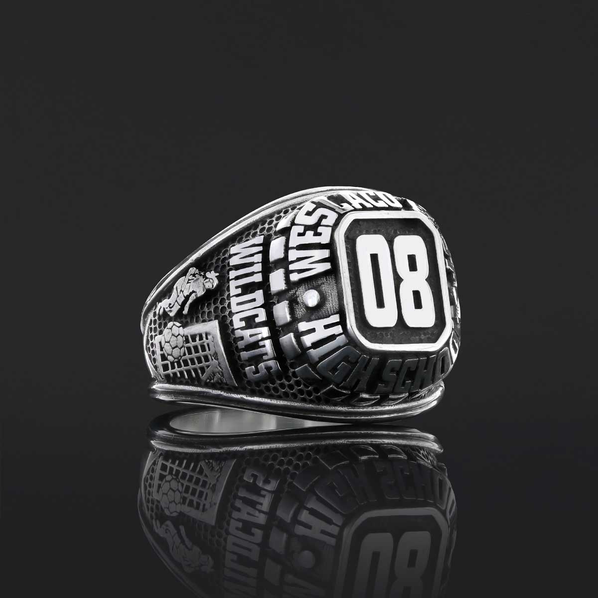 Western New Mexico University Class Ring, Custom Desing University Ring, Personalized University Ring - view 4