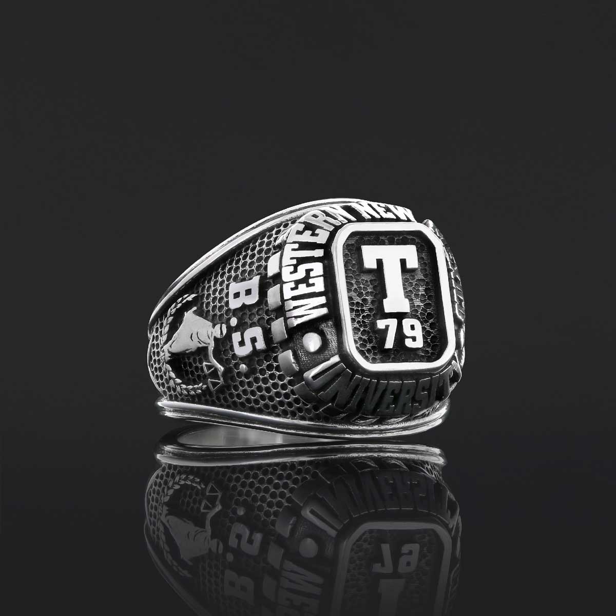 Western New Mexico University Class Ring, Custom Desing University Ring, Personalized University Ring - view 7