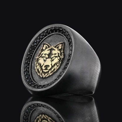 Wolf Silver Ring by SWISS PLUS - Unique Design Rings - view 2
