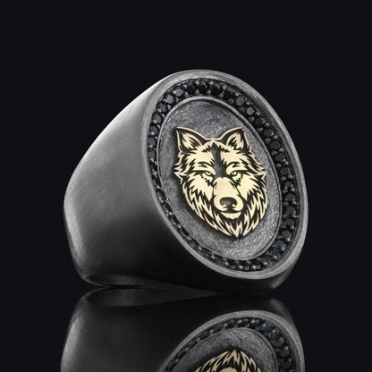 Wolf Silver Ring by SWISS PLUS - Unique Design Rings - view 3