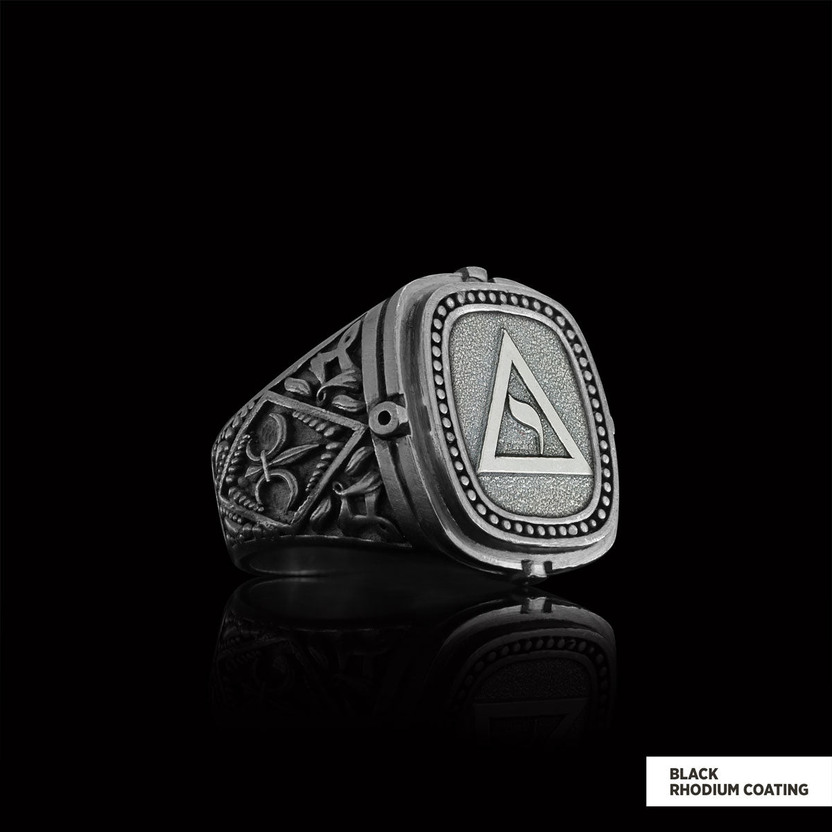 Yod Symbol Masonic Ring, Mason Jewelry, Custom Mason Ring, Special Masonic Ring by SWISS PLUS - Mason Collection - view 2