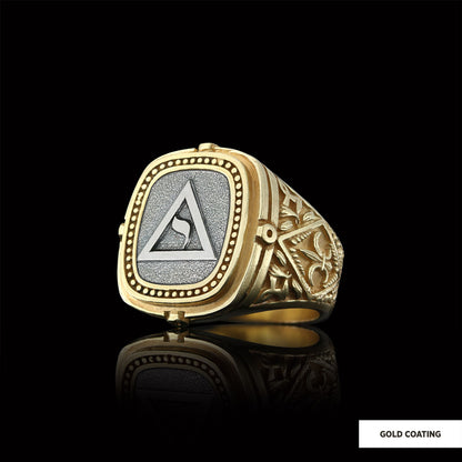 Yod Symbol Masonic Ring, Mason Jewelry, Custom Mason Ring, Special Masonic Ring by SWISS PLUS - Mason Collection - view 3