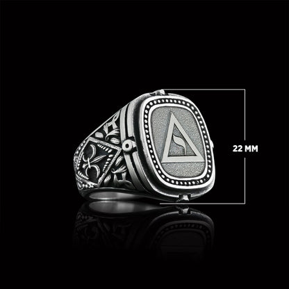 Yod Symbol Masonic Ring, Mason Jewelry, Custom Mason Ring, Special Masonic Ring by SWISS PLUS - Mason Collection - view 7