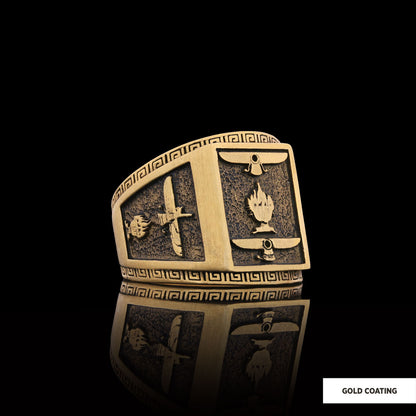 Zoroastrianism 925 Sterling Silver Ring, Zoroastrian Ring, Faravahar Ring, Zoroastrian Quora Ring, Religious Jewelry, Religio