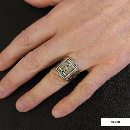 Zoroastrianism 925 Sterling Silver Ring, Zoroastrian Ring, Faravahar Ring, Zoroastrian Quora Ring, Religious Jewelry, Religio