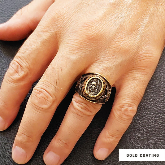 Zulfiqar Sword Ring, Islamic Ring, Dhulfiqar Sword Jewelry, Zulfiqar Face Ring, Hz Ali Ring Gift, Zulfiqar Jewelry, Muslim Silver Jewelry Gold Coating