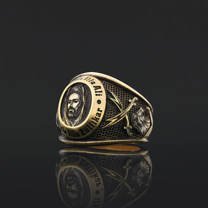Zulfiqar Sword Ring, Islamic Ring, Dhulfiqar Sword Jewelry, Zulfiqar Face Ring, Hz Ali Ring Gift, Zulfiqar Jewelry, Muslim Si