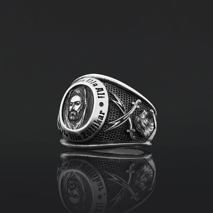Zulfiqar Sword Ring, Islamic Ring, Dhulfiqar Sword Jewelry, Zulfiqar Face Ring, Hz Ali Ring Gift, Zulfiqar Jewelry, Muslim Si