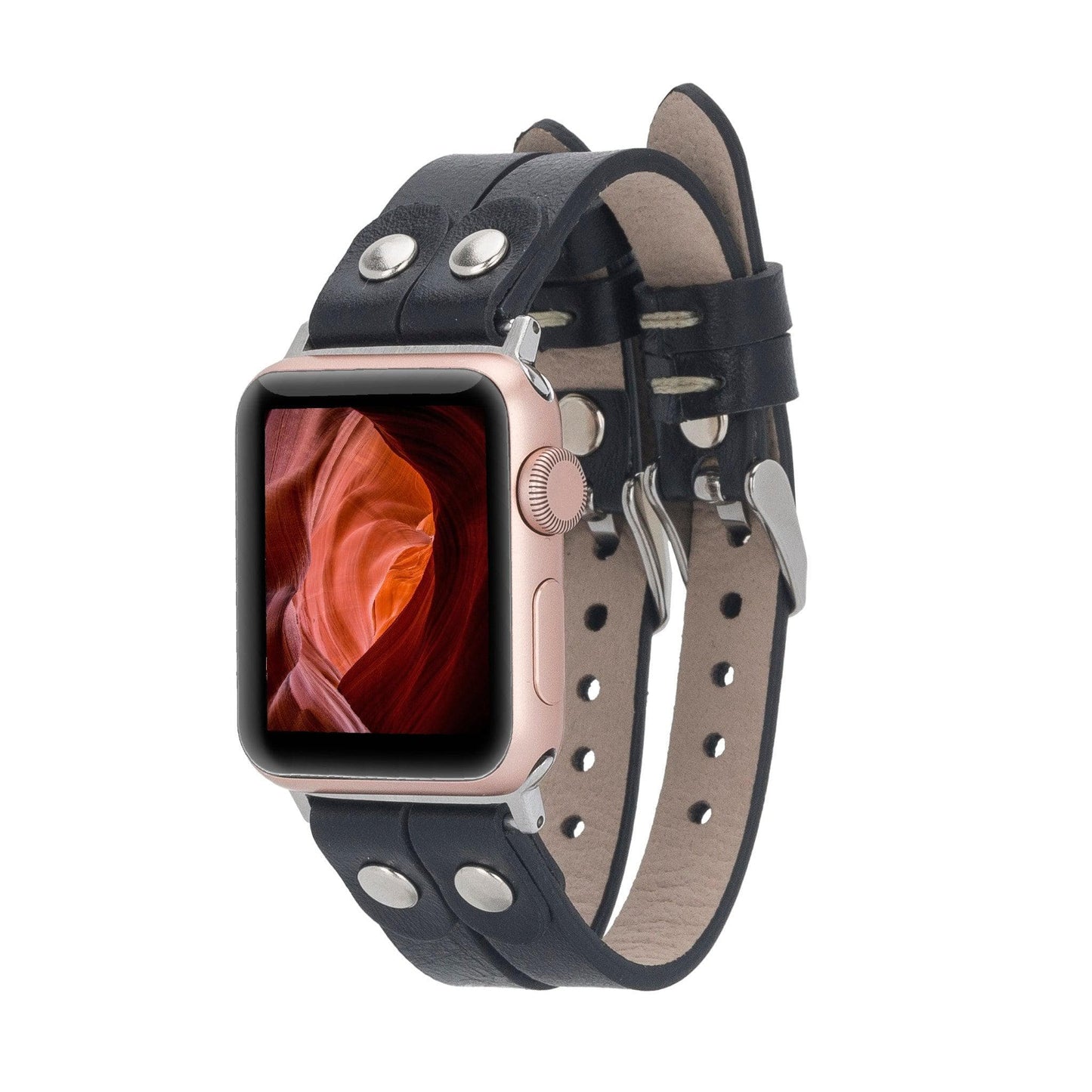 Durham Ely Apple Watch Leather Straps RST1 / Silver
