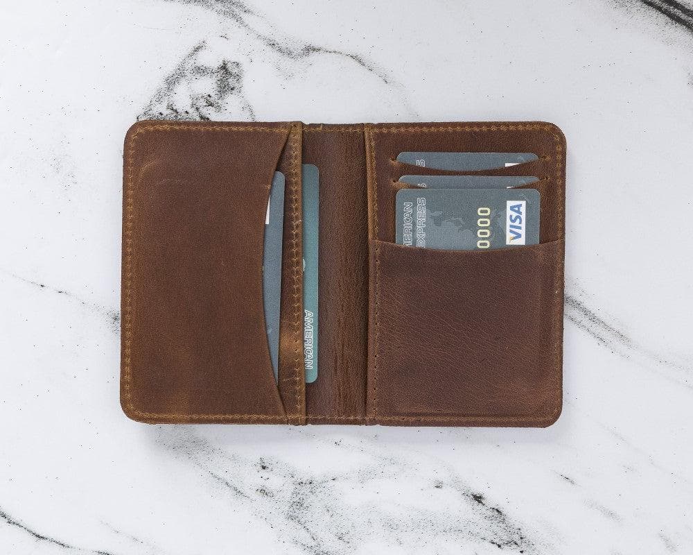 Leather Pasaport Holder Brown