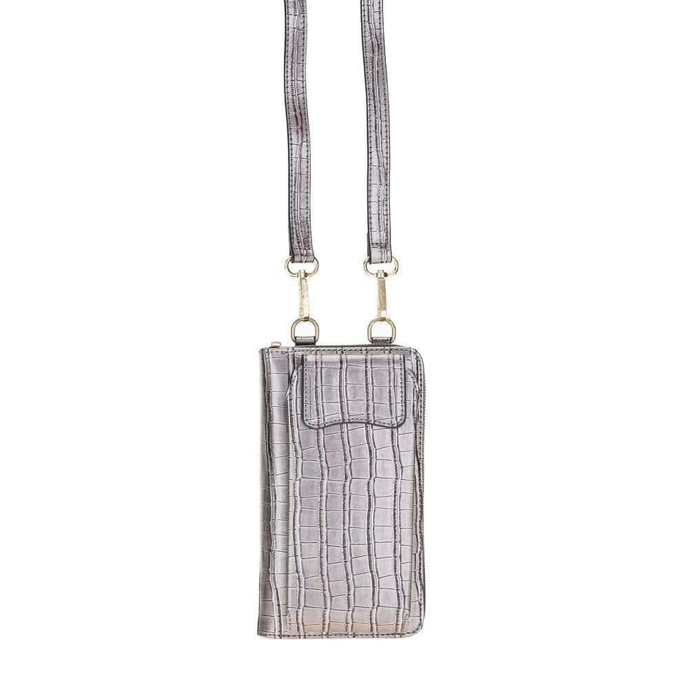 Leather Phone Case - Wallet Style up to 6.7" Ash
