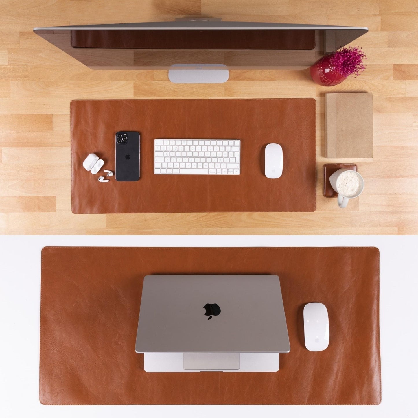 Bouletta Customizable Full Grain Leather Desk Mat