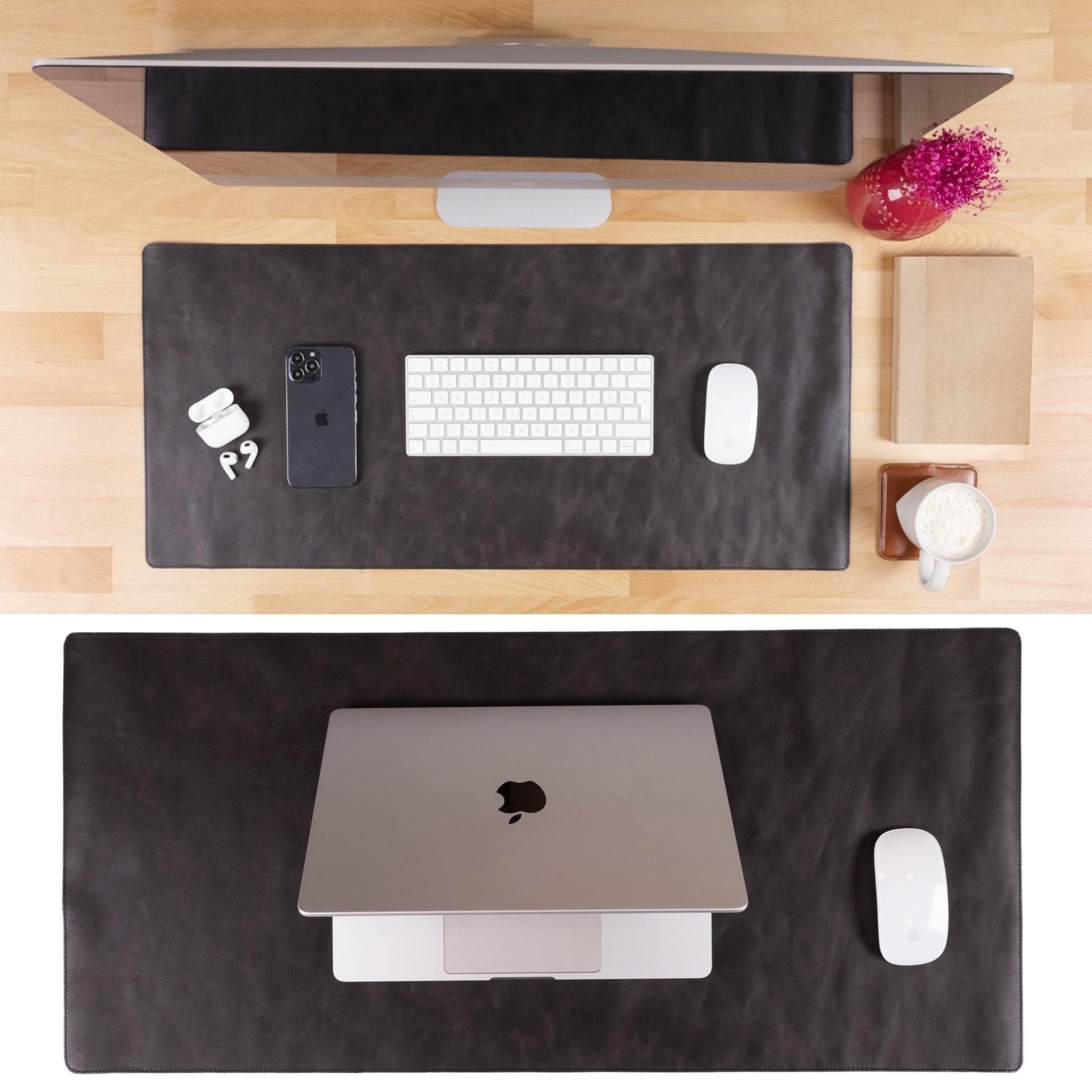 Bouletta Customizable Full Grain Leather Desk Mat