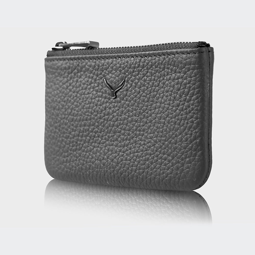 3002 Unisex Leather Coin Purse With Zipper