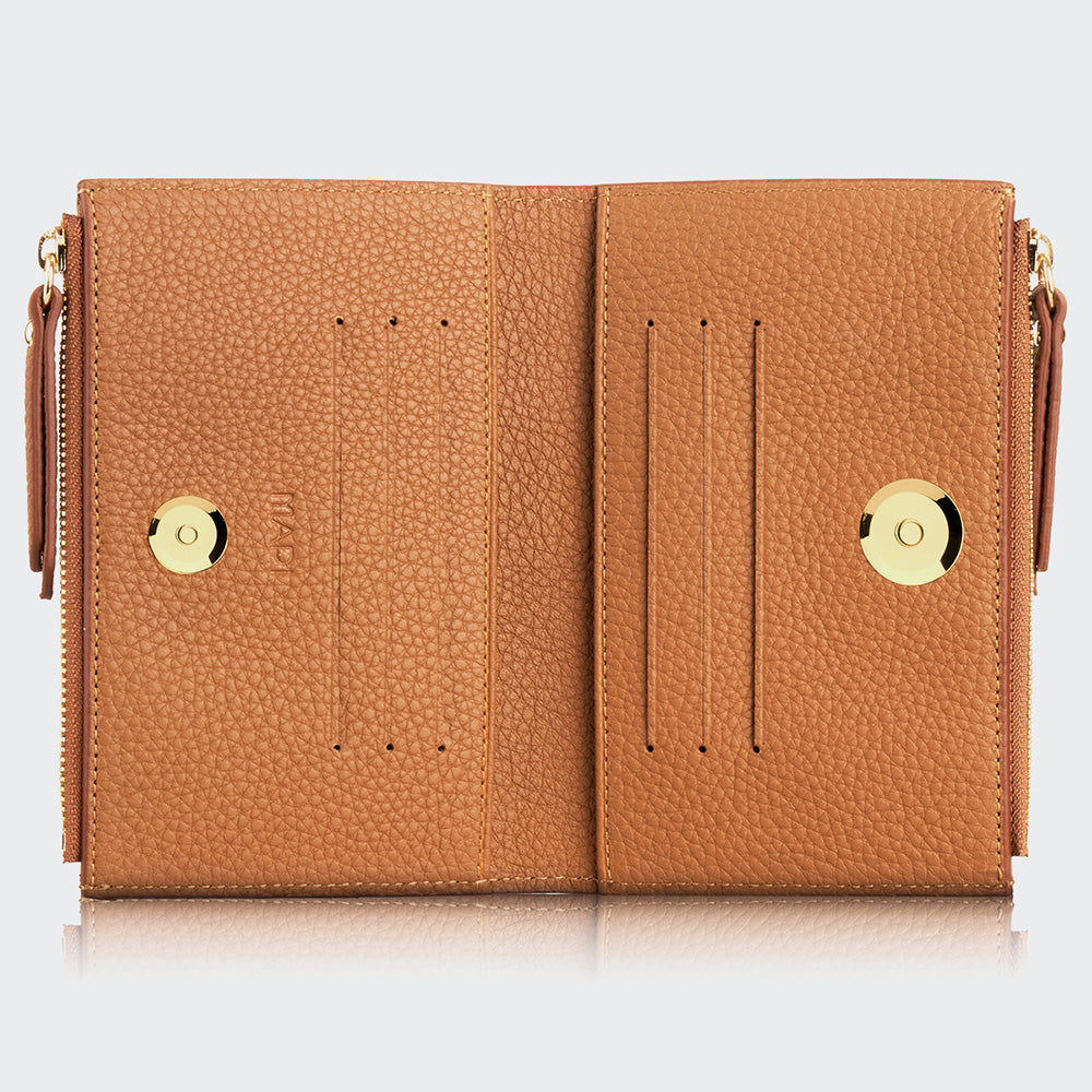 5107 Women Two Pocket Leather Wallet With Magnetic Closure