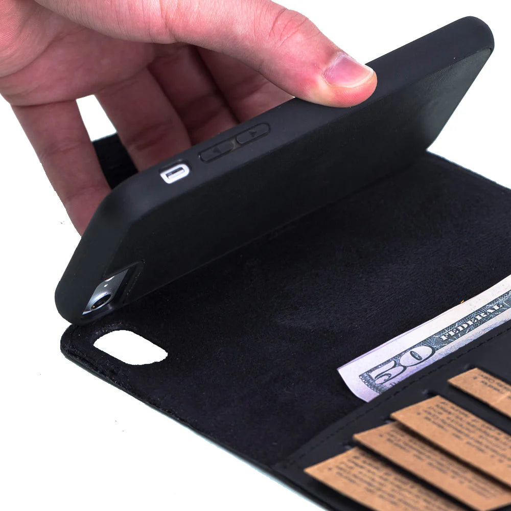 Santa iPhone SE / 8 / 7 Leather Detachable Wallet Case