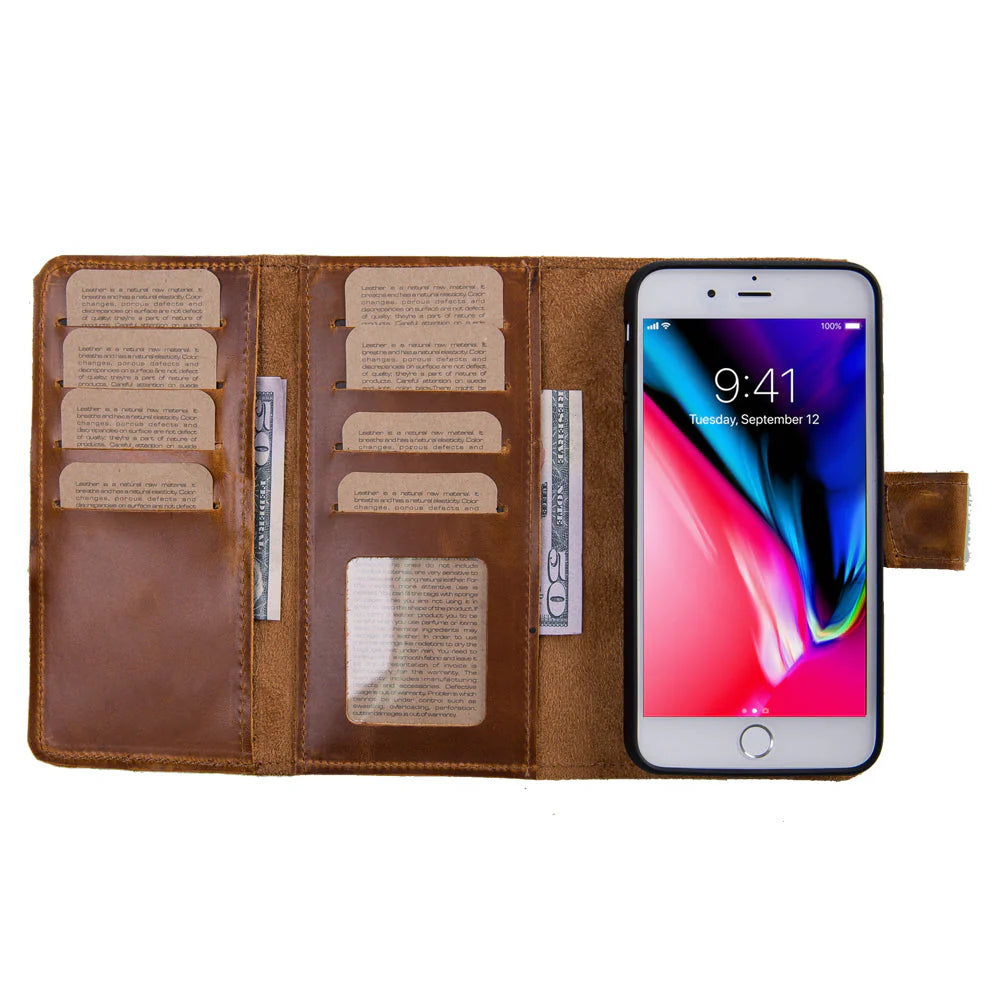 Santa iPhone SE / 8 / 7 Leather Detachable Wallet Case