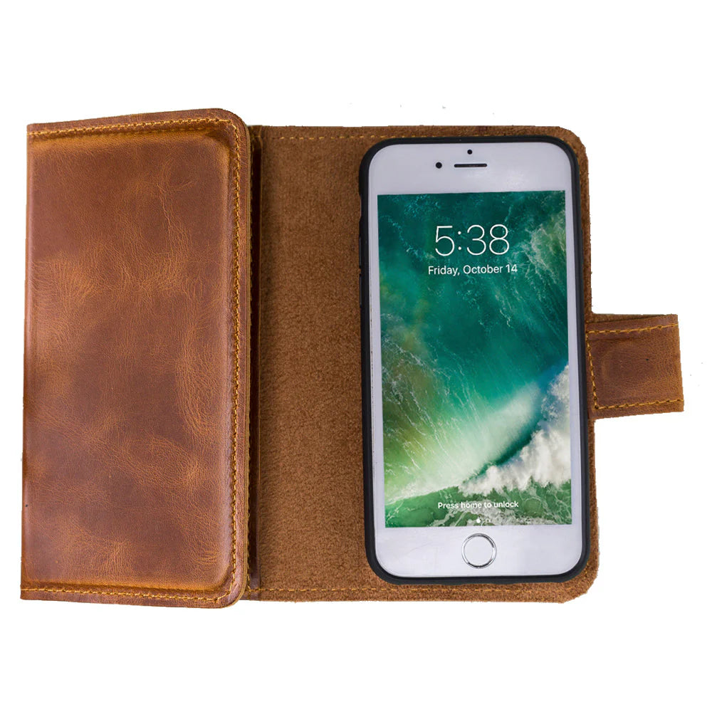 Santa iPhone SE / 8 / 7 Leather Detachable Wallet Case